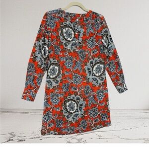 Vibrant Floral Long Sleeve Dress